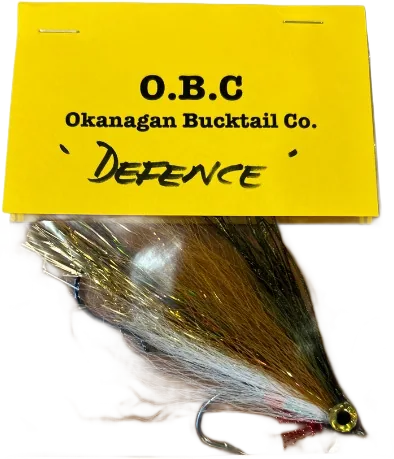 The O.B.C Defence bucktail, hand-tied and carded