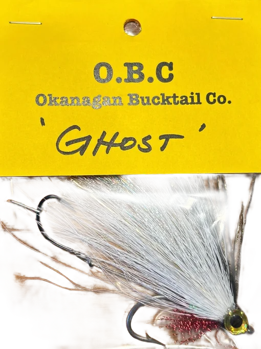 The O.B.C Ghost bucktail, hand-tied and carded