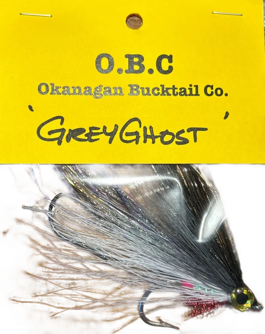 The O.B.C Grey Ghost bucktail, hand-tied and carded