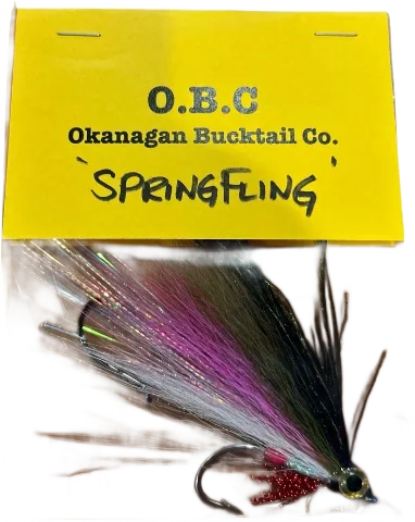 The O.B.C SpringFling bucktail, hand-tied and carded